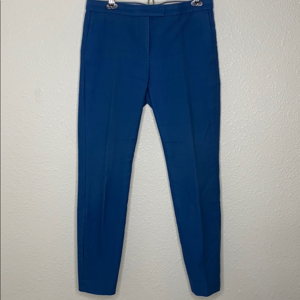 Jcrew cotton stretch ankle pant in steel blue